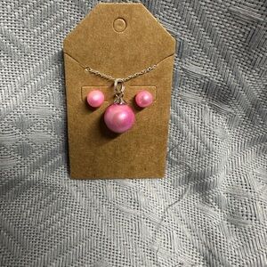 Pink Pearl Jewelry Set